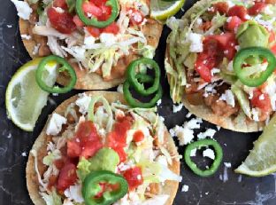 rotisserie-chicken-and-bean-tostadas